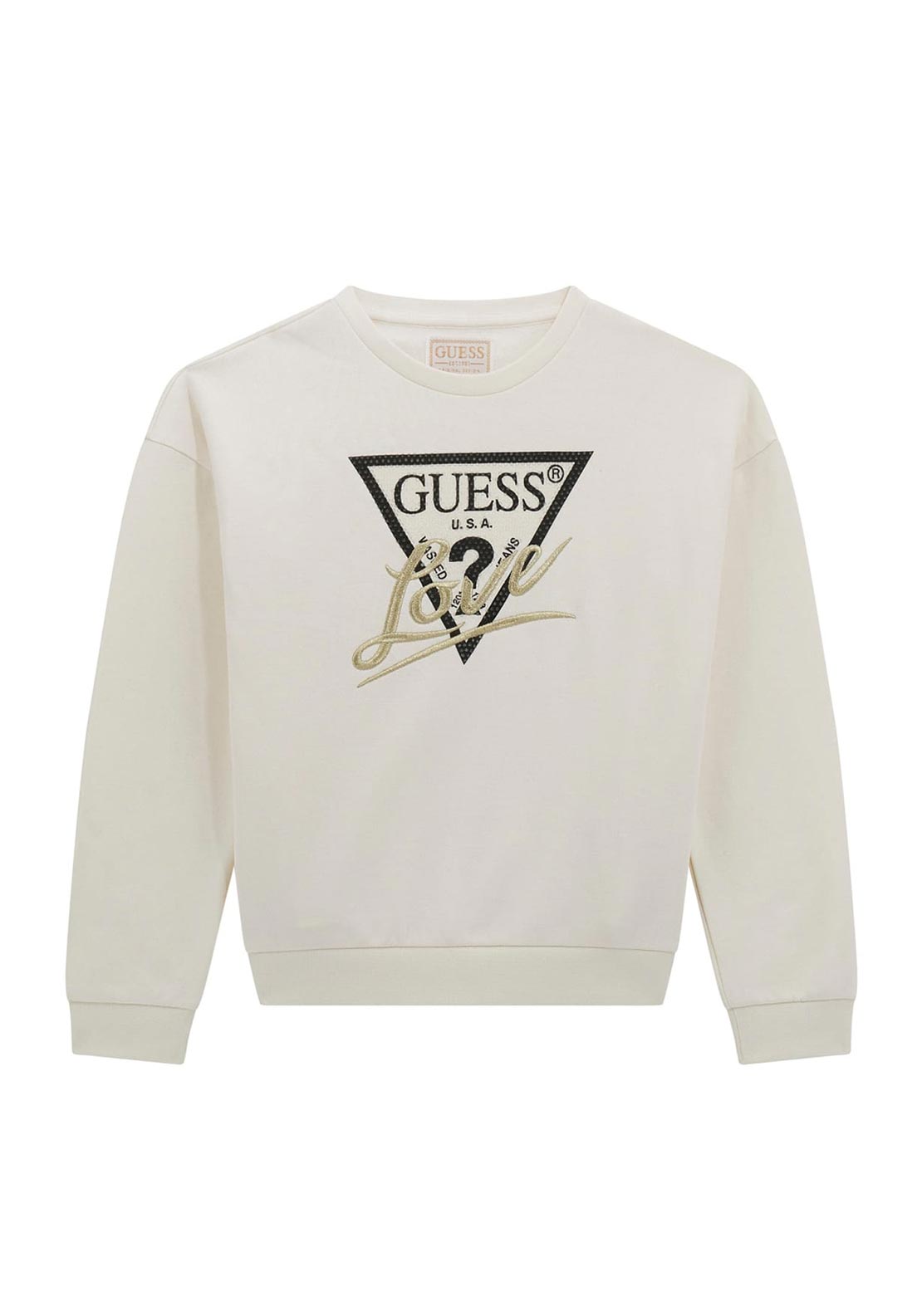 Guess Older Girl Long Sleeve Sweater, Off White