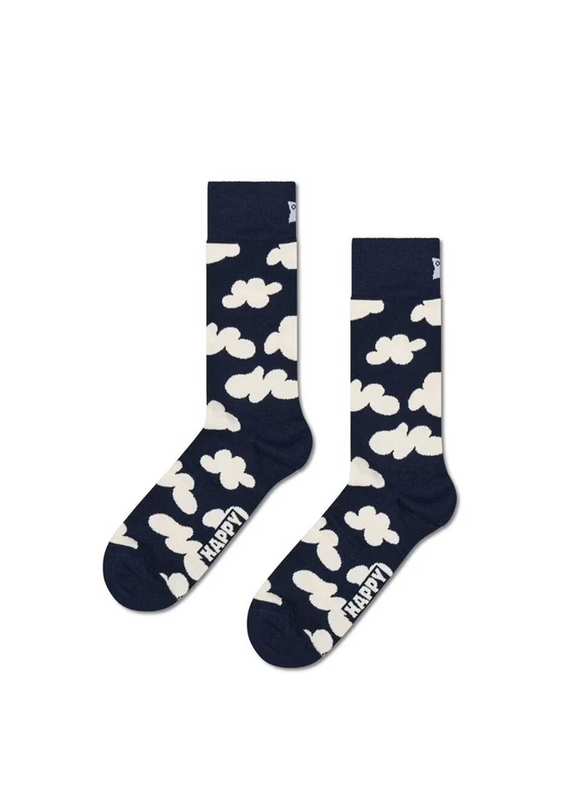 Happy Socks Cloudy 4 Pack Socks Gift Box, Blue Multi