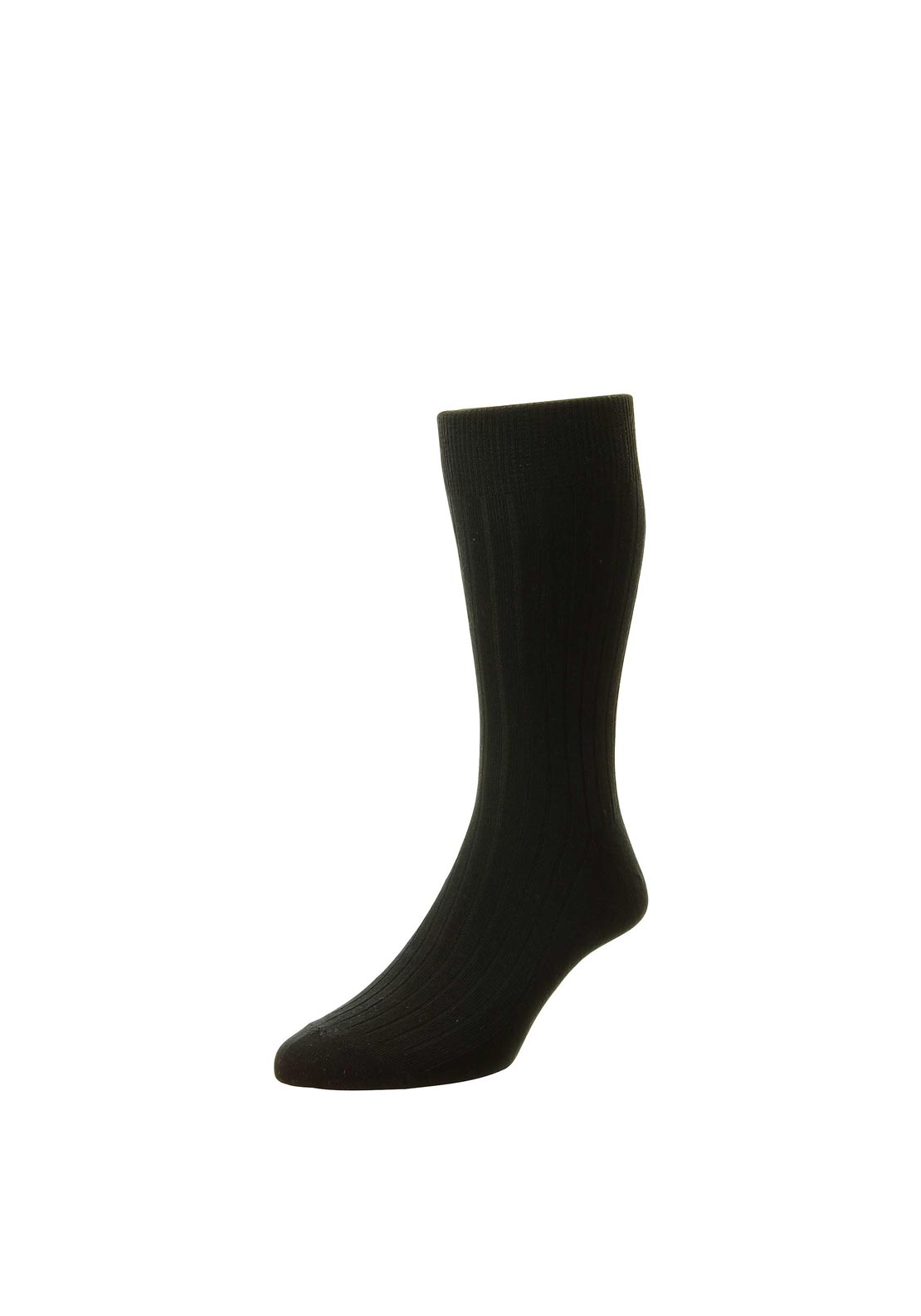 HJ Hall Cotton Rich Classic Rib Socks, Black