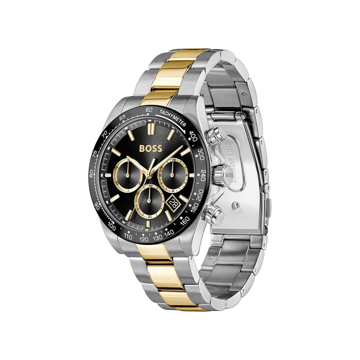 Hugo Boss Men’s Hero 2.0 Chronograph Watch, Silver & Black