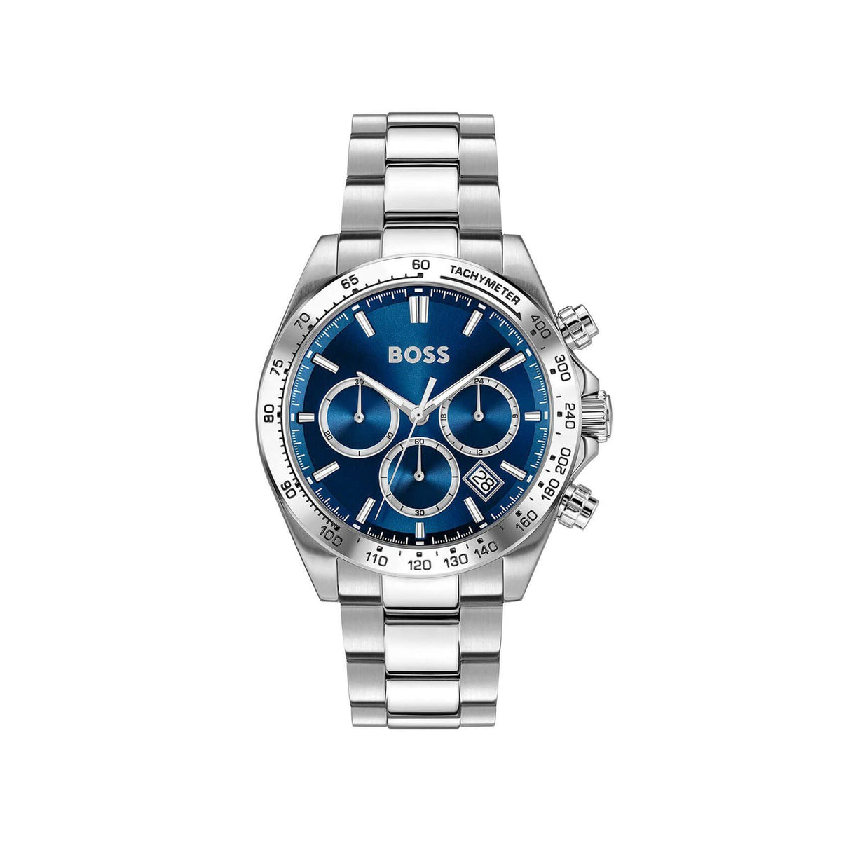Hugo Boss Men’s Hero 2.0 Chronograph Watch, Silver & Blue