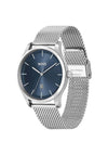 Hugo Boss Mens 1514067 Elite Watch, Silver & Blue