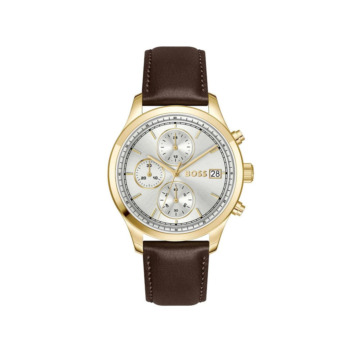 Hugo Boss Men’s Stratus Chronograph Watch, Gold & Brown
