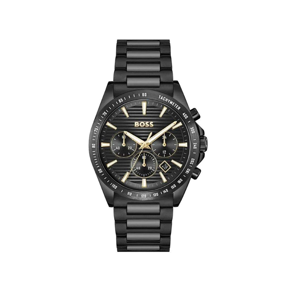Hugo Boss Men’s Strike Back Chronograph Watch, Black