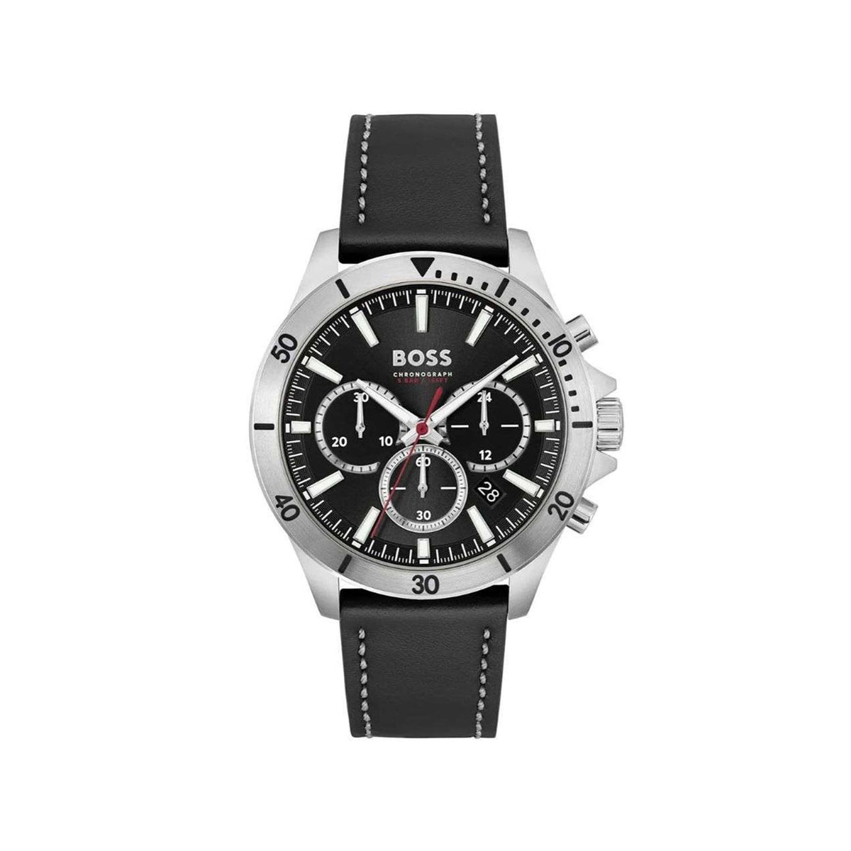 Hugo Boss Men’s Trooper Watch, Silver & Black