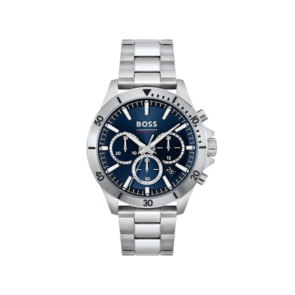 Hugo Boss Men’s Troper Chronograph Watch, Silver & Blue
