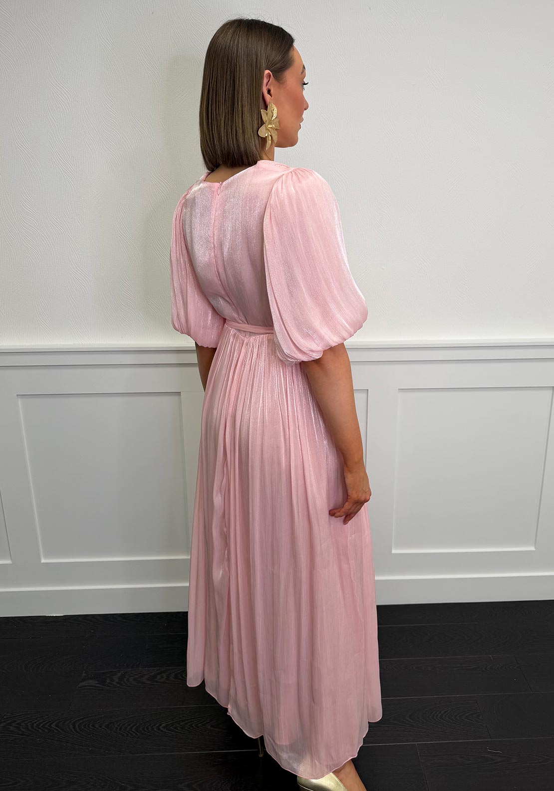 Serafina Collection Organza Wrap Long Dress, Pink
