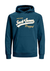Jack & Jones Boys Logo Sweat Hoodie, Sailor Blue