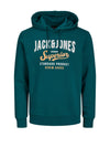 Jack & Jones + Fit Logo Hoodie, Storm