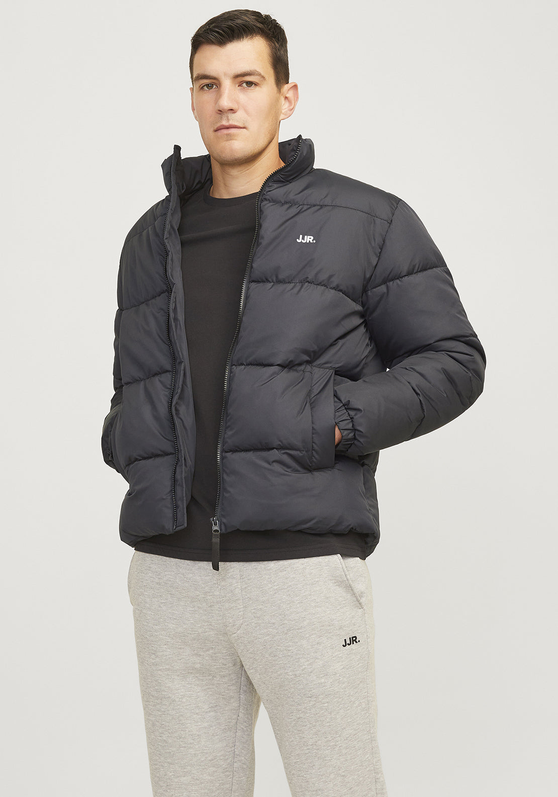 Jack & Jones Erkek Jjpayne Kapüşonlu Rüzgar Geçirmez Puffer Mont 12256887 Bisküv
