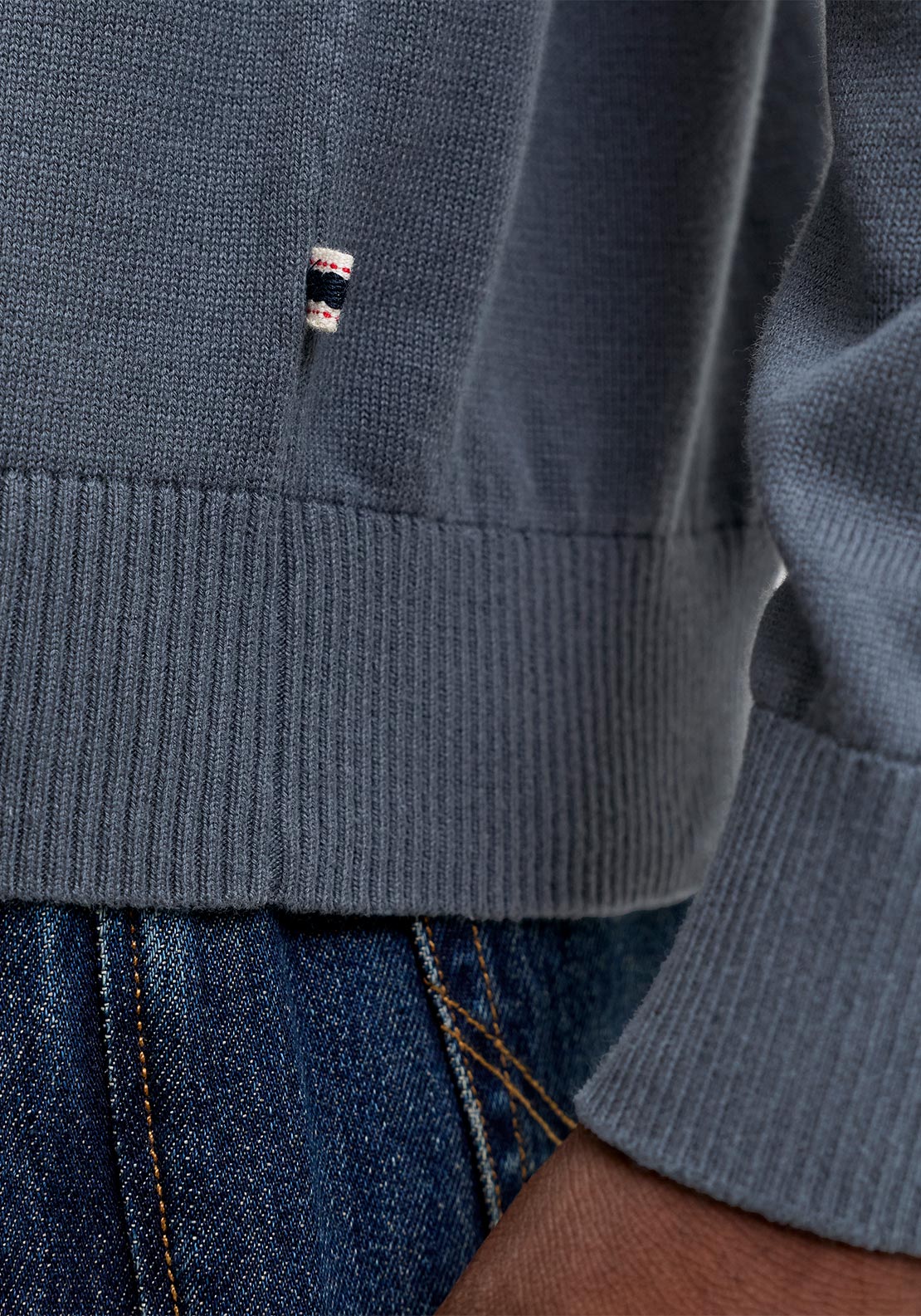 Jack & Jones Basic Long Sleeve Knit Polo Shirt, Dark Grey