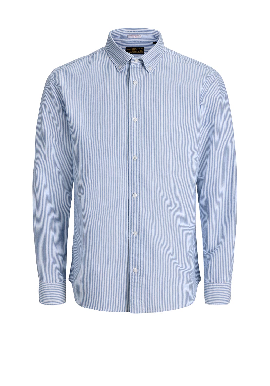 Jack & Jones Harvey Stripe Oxford Shirt, Dusty Blue & White