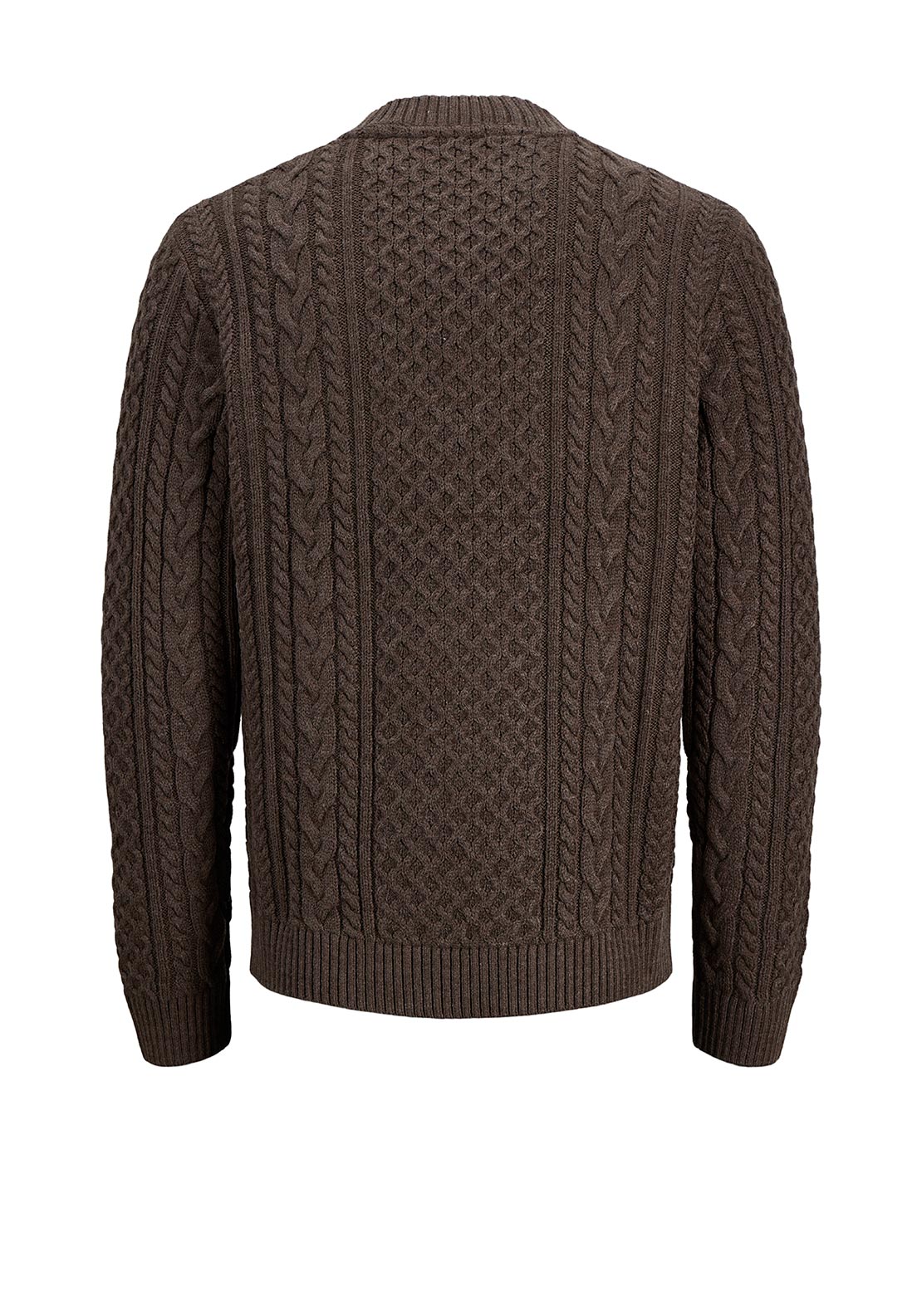 Jack & Jones Callum Cable Knit Jumper, Brown