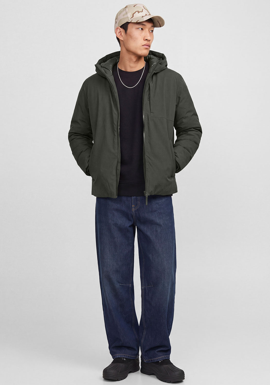Jack & Jones Club Light Padded Jacket, Dark Green