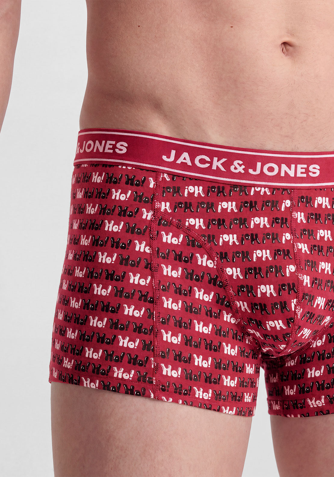 Jack & Jones 3 Pack Eddie Xmas Trunks, Red Multi
