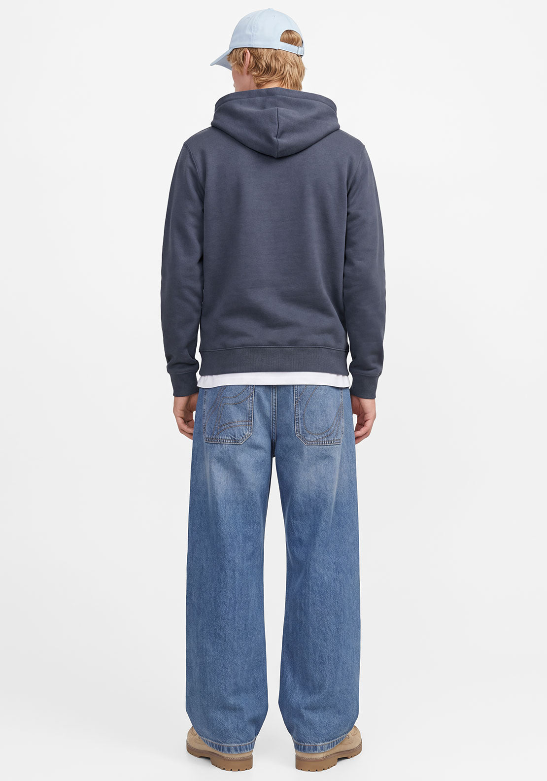 Jack & Jones Frederiksberg Graphic Hoodie, Blue Grey