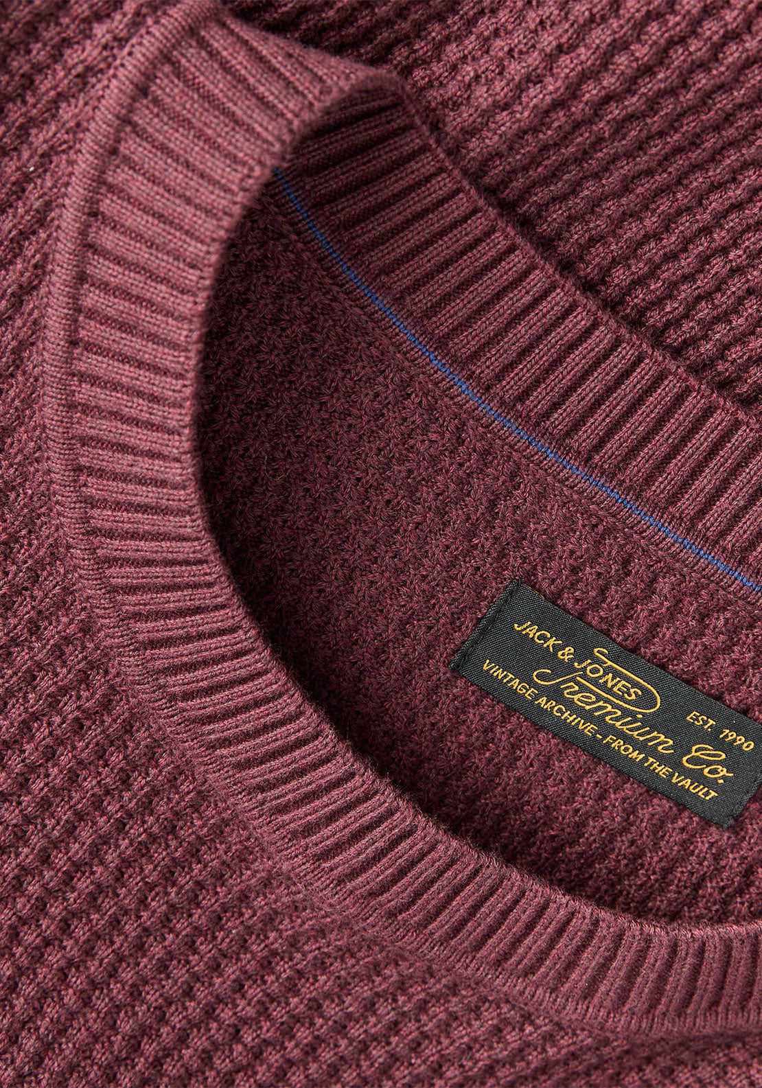 Jack & Jones Stanley Crew Neck Knit Jumper, Wine