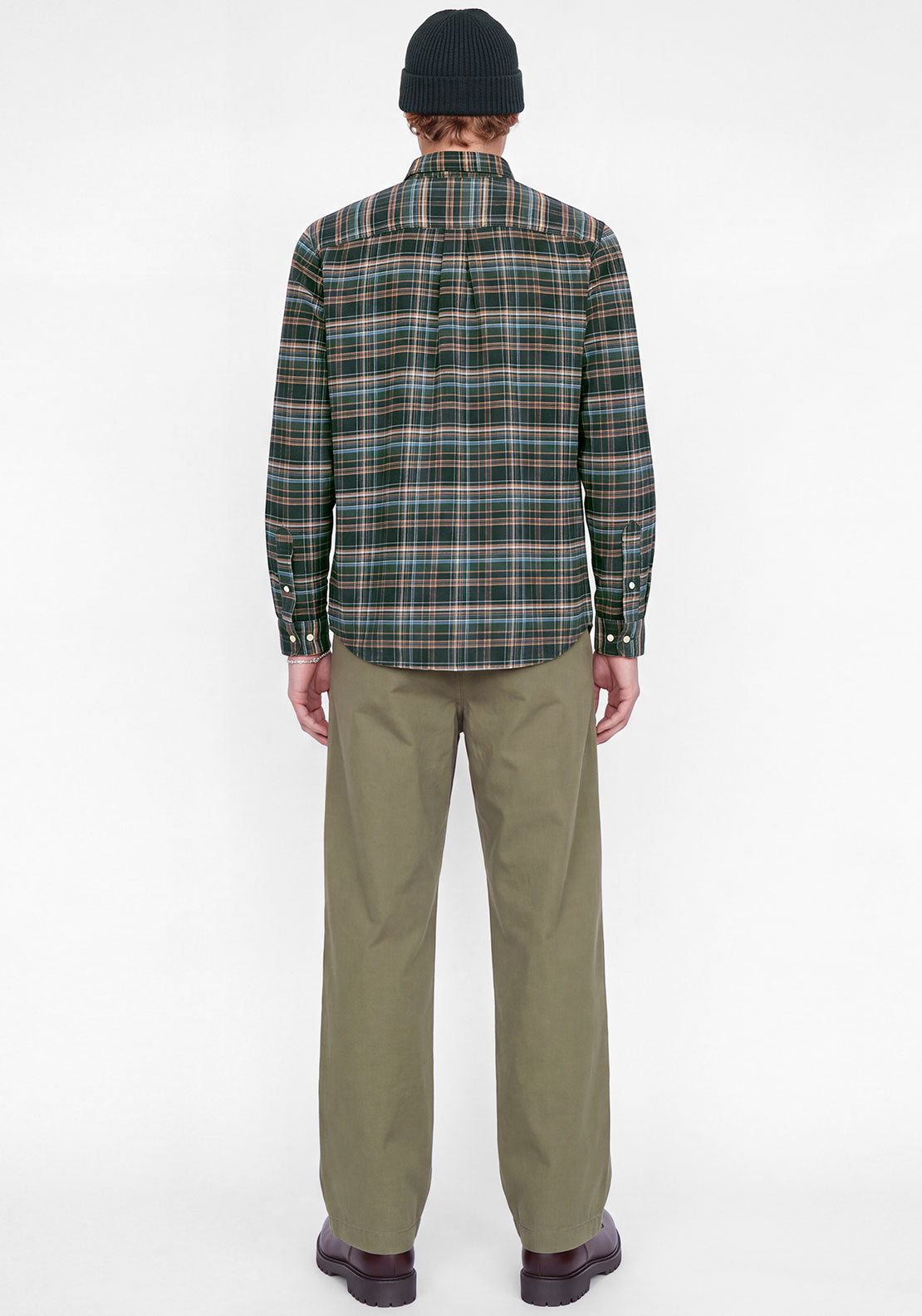 Jack & Jones Stanley Flannel Check Shirt, Forest Green
