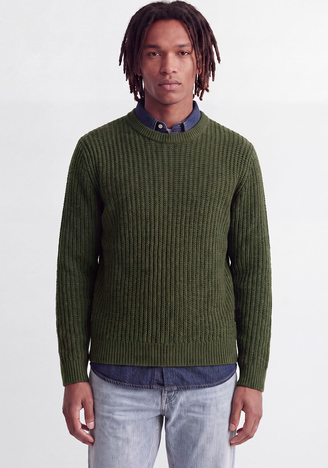 Jack & Jones Axon Crew Neck Knit Jumper, Forest Green