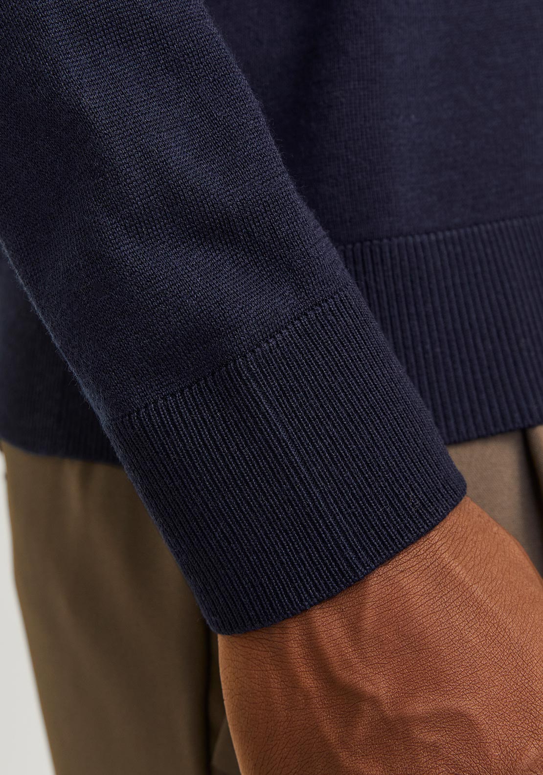 Jack & Jones Milano Stitch Knit Crew Neck Sweater, Navy