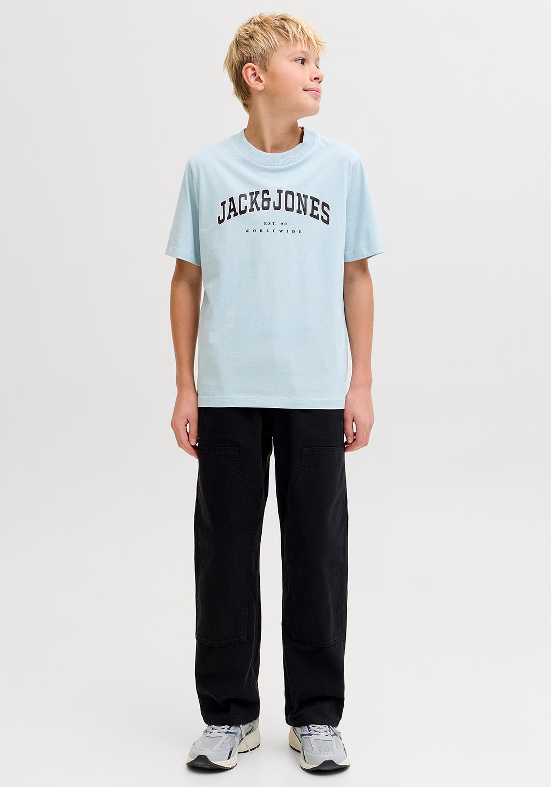 Jack & Jones Boys Caleb Varsity Short Sleeve Tee, Blue