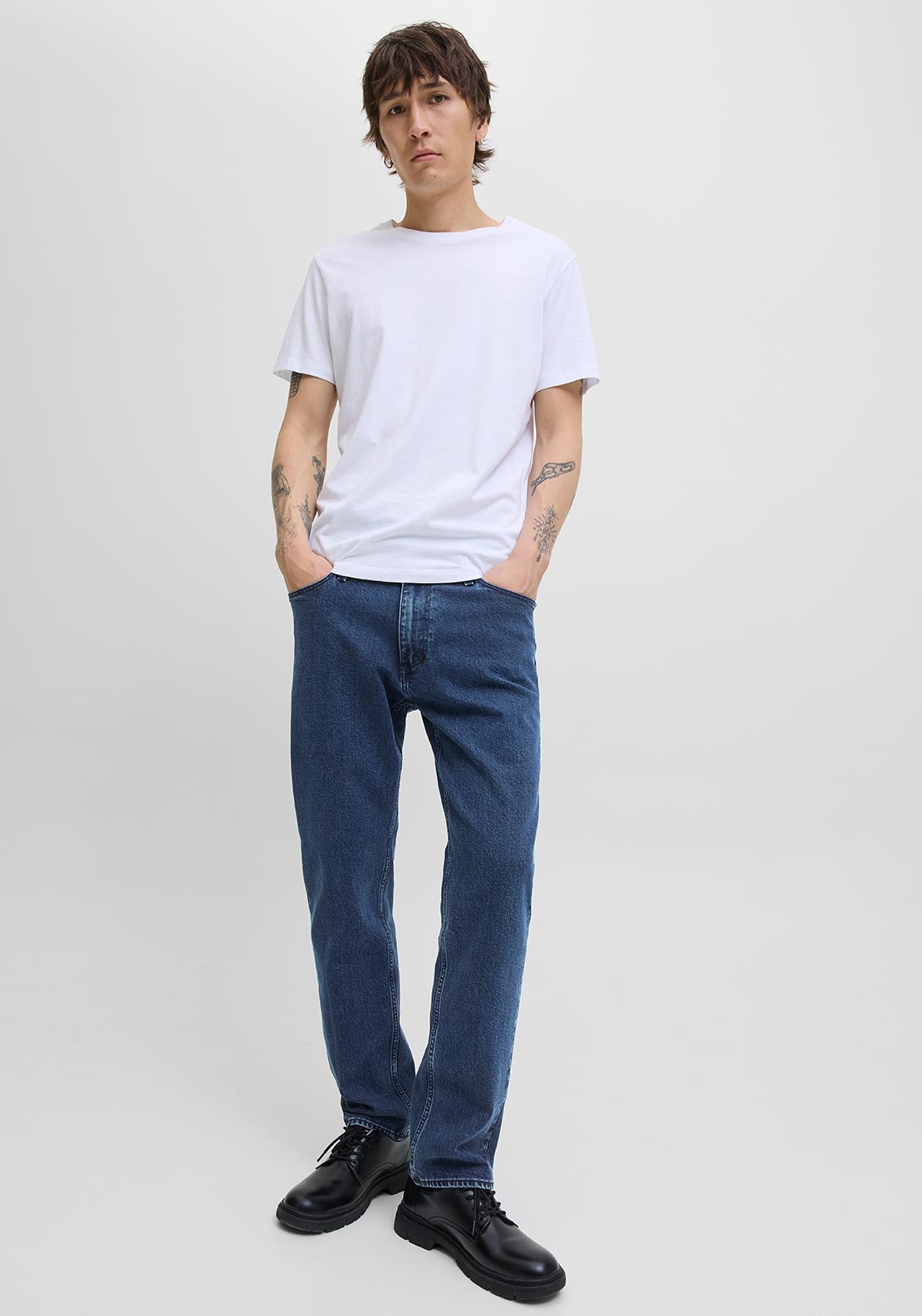 Jack & Jones Clark Original Regular Fit Jeans, Blue Denim