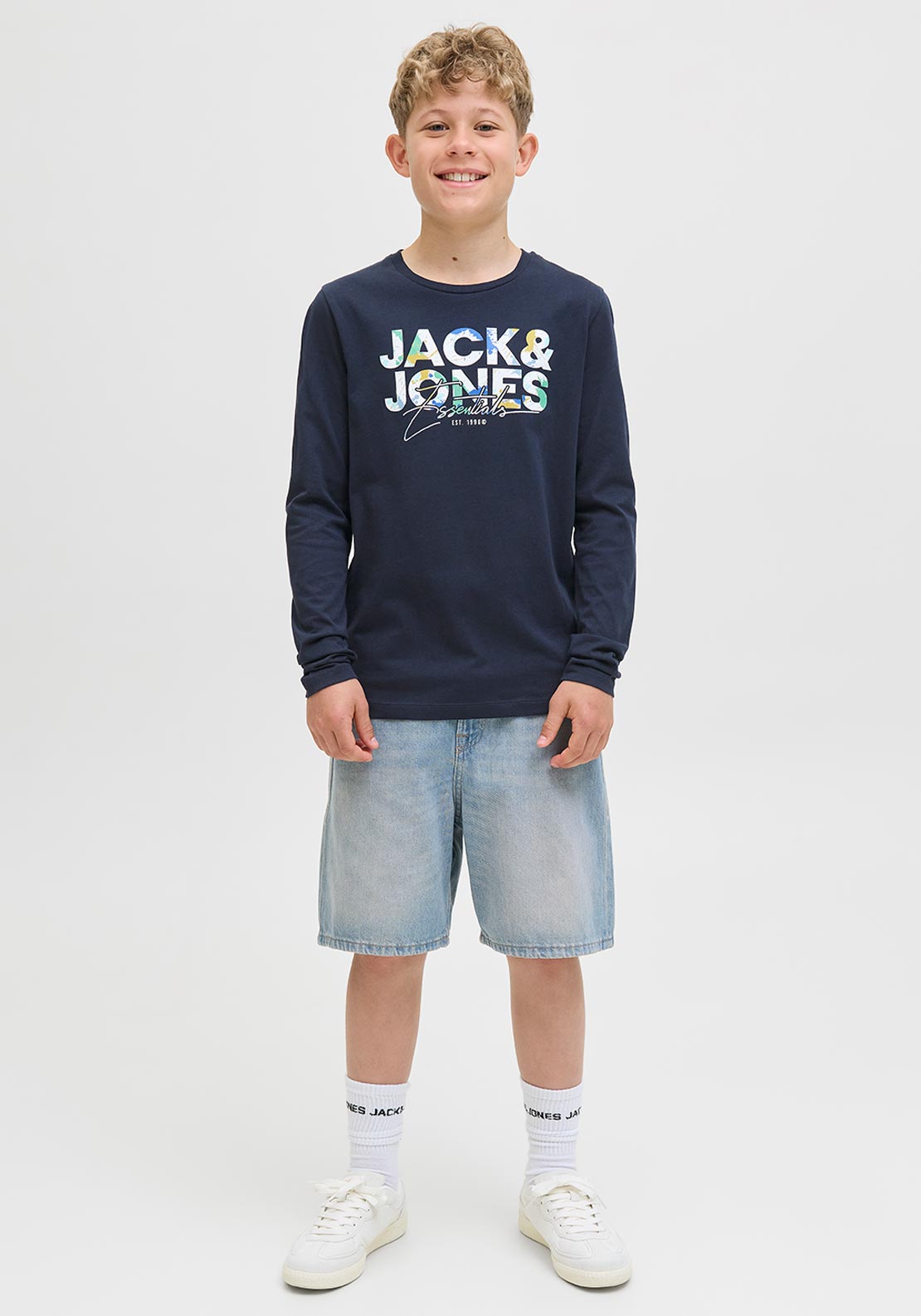 JACK & JONES Maglietta Uomo JJEGLASS TEE LS A Maniche Lunghe, Girocollo, Vestibilità Regolare, Plus Size - 4
