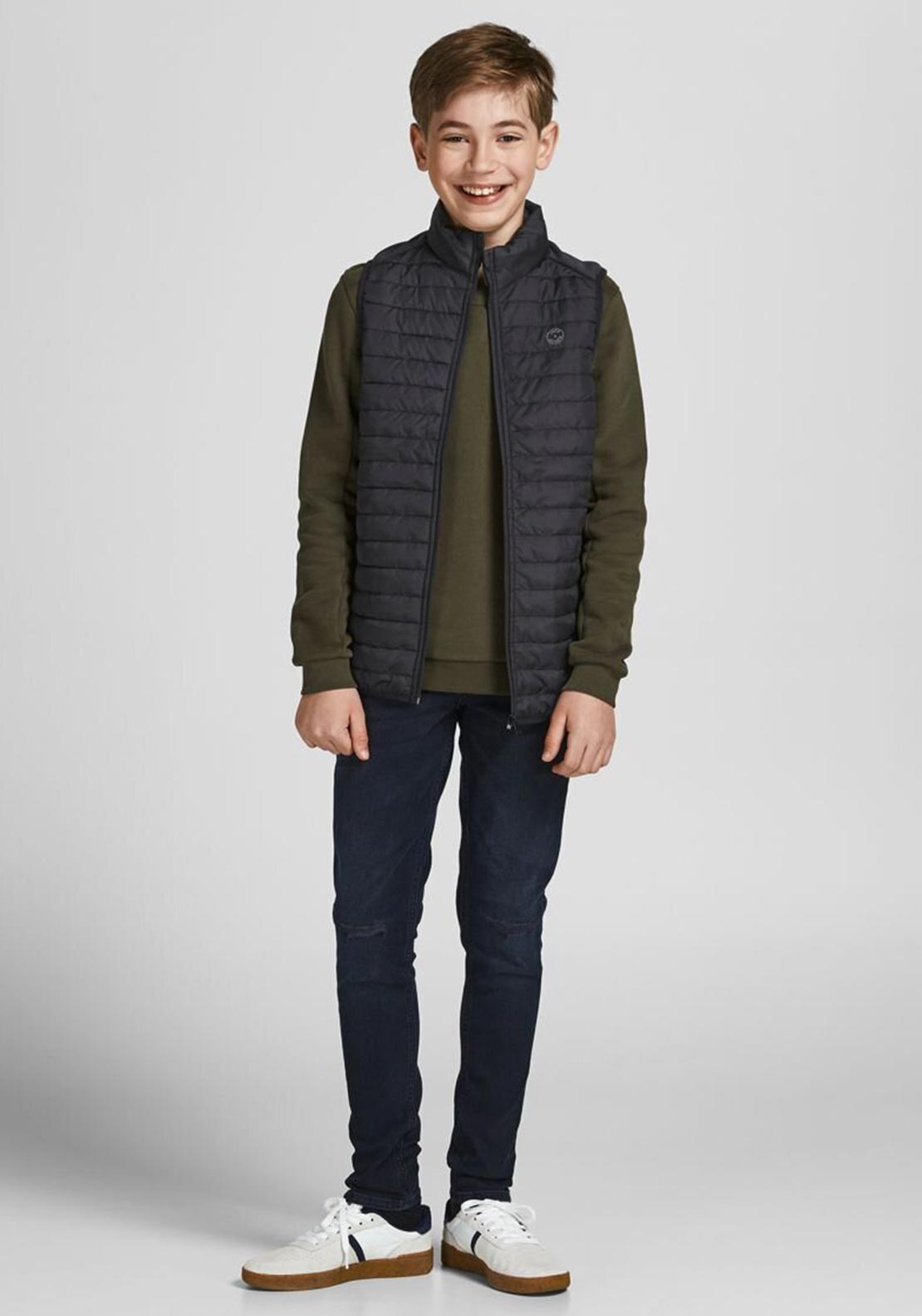 Jack & Jones Boys Multi Bodywarmer, Black