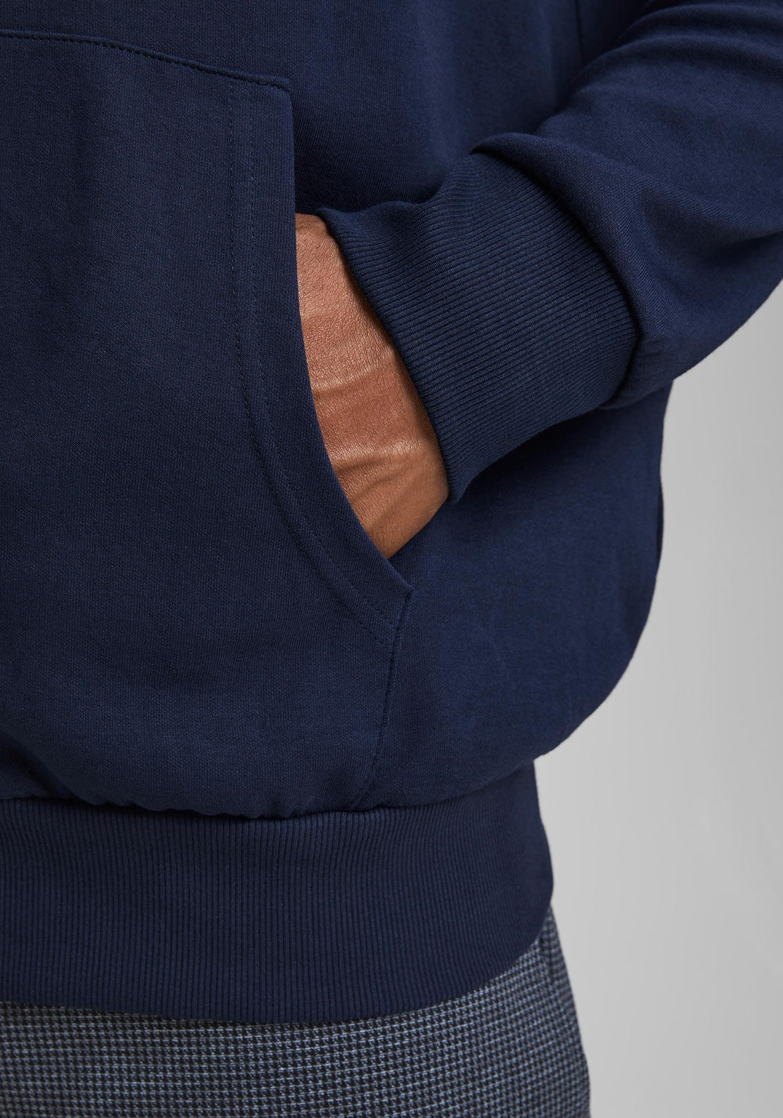 Jack & Jones + Fit Basic Full Zip Hoodie, Navy Blazer