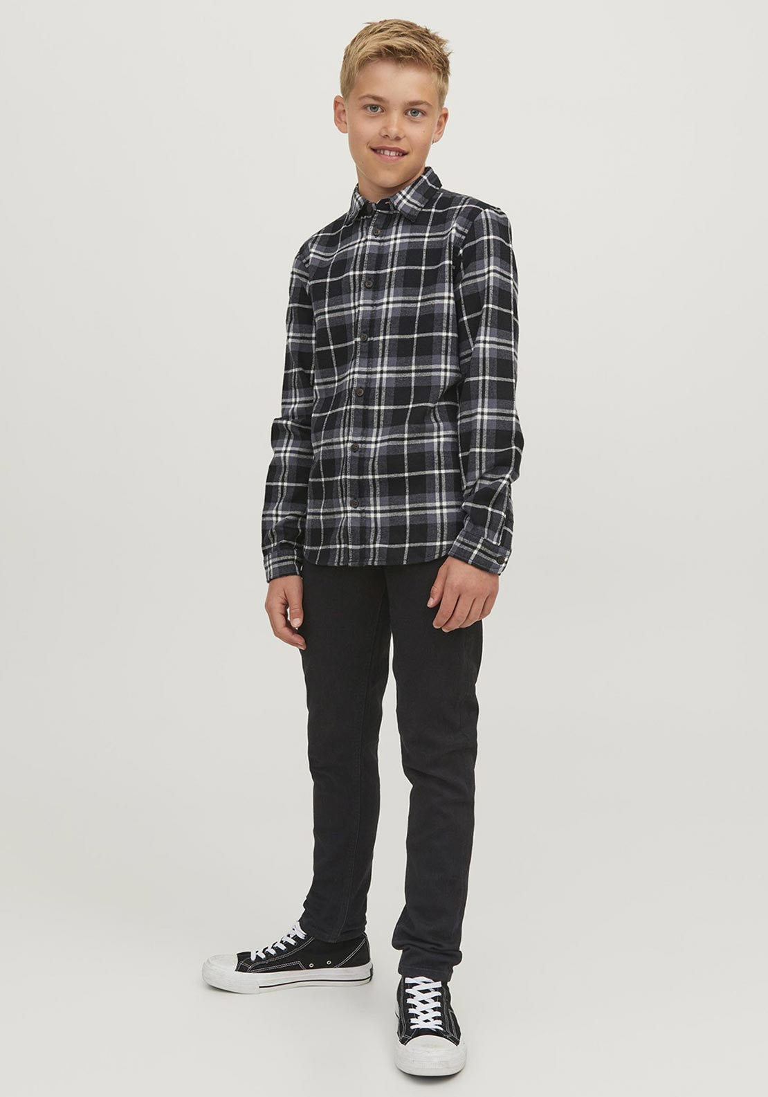 Jack & Jones Boy Glenn Slim Fit Jean, Black