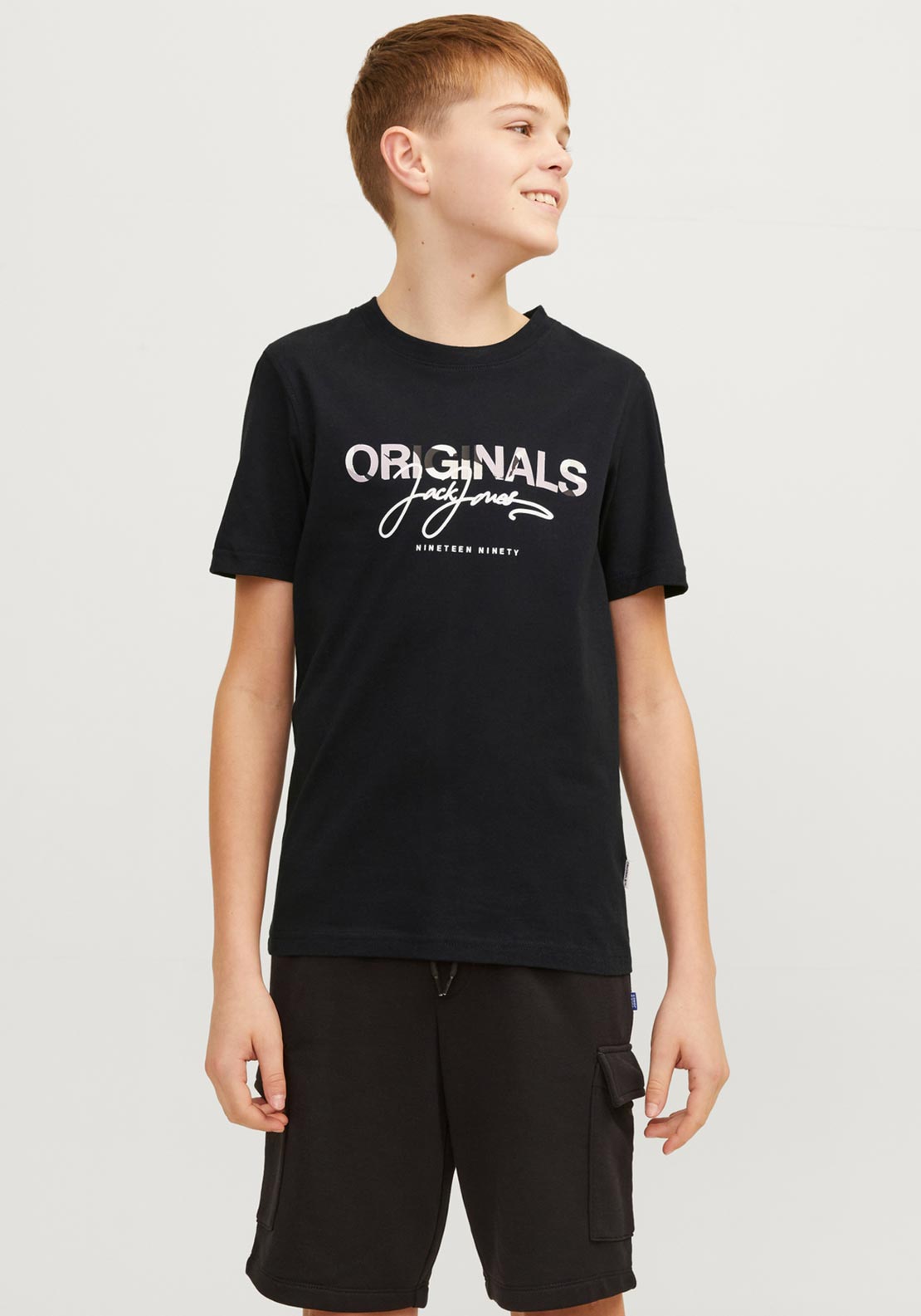 Jack & Jones Boy Ruba Short Sleeve Tee, Black