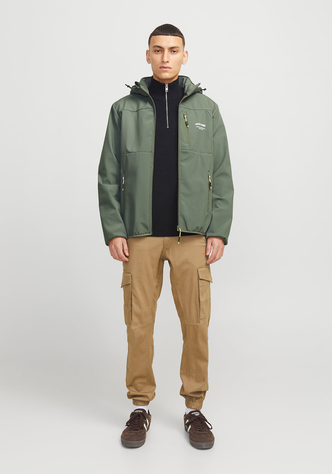 Jack & Jones Theo Softshell Jacket, Agave Green