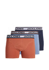 Jack & Jones Boys Marco Solid 3 Pack of Trunks, Coronet Blue