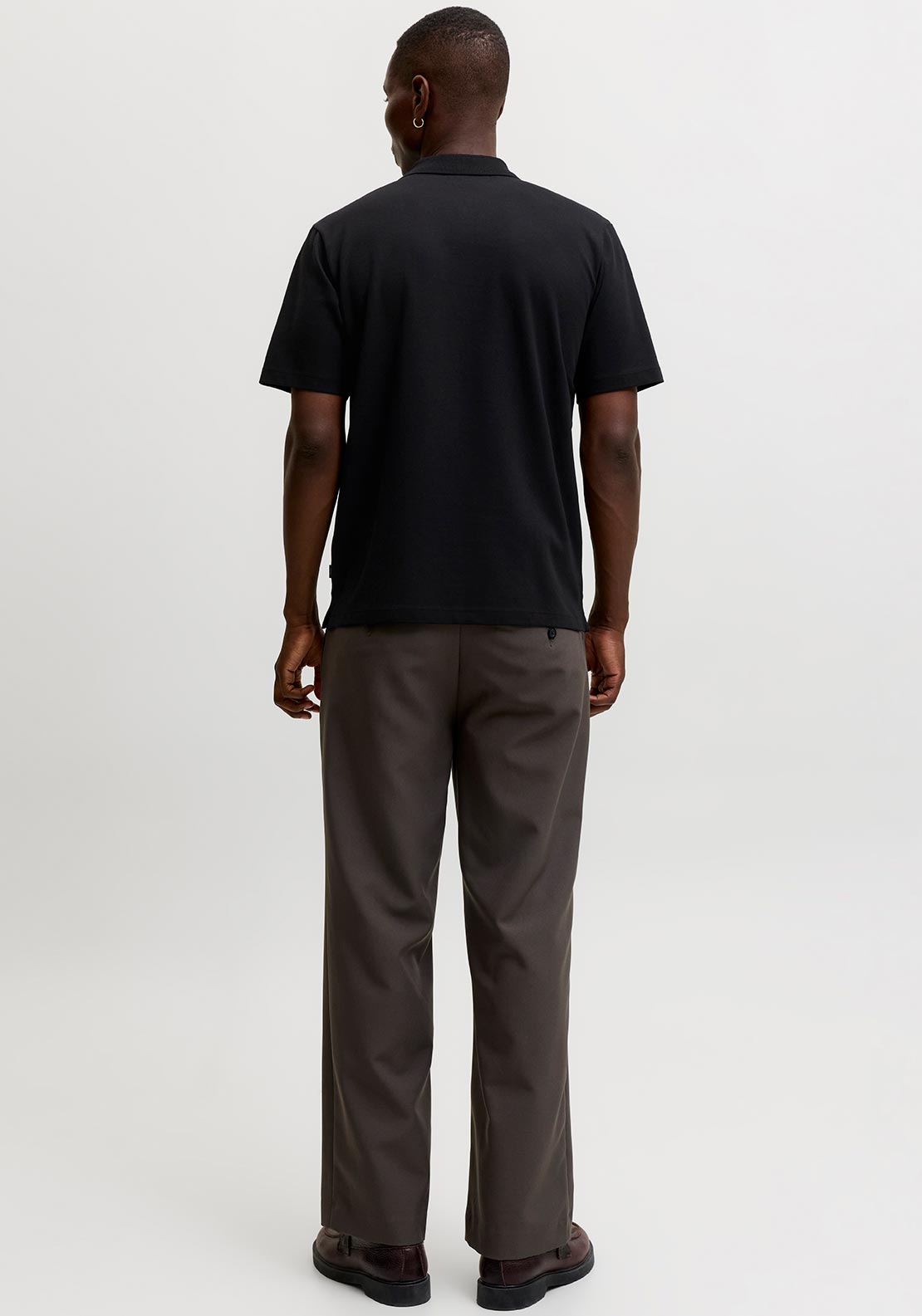 Jack & Jones Ethan Zip Polo Shirt, Black