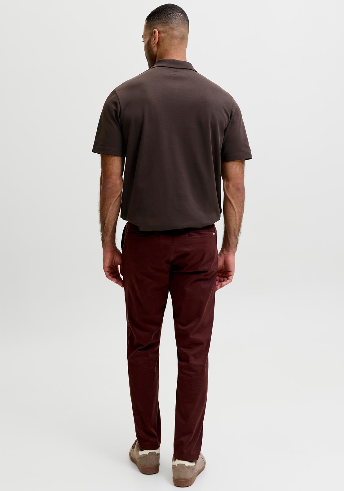 Jack & Jones Ethan Zip Polo Shirt, Brown