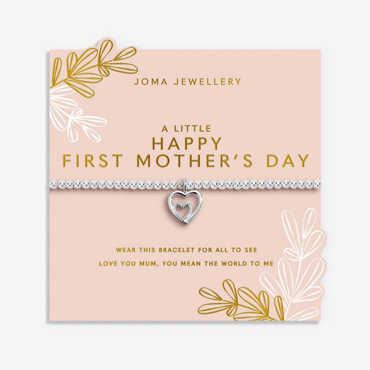 Joma Jewellery Happy First Mother’s Day Bracelet, Silver