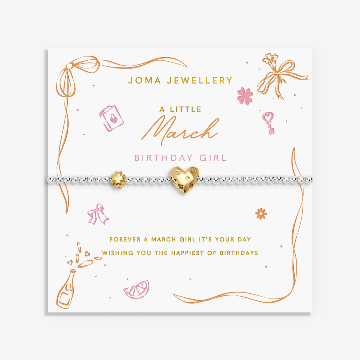 Joma Jewellery March Bracelet, Silver & Gold