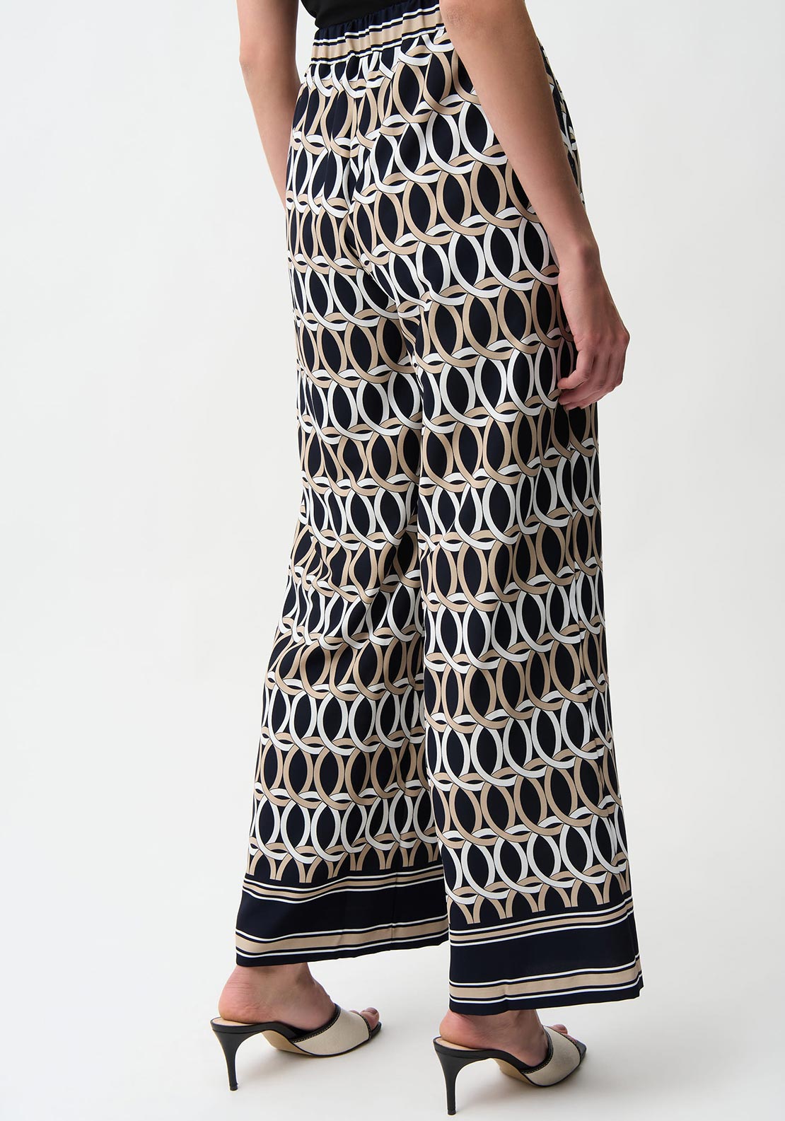 Joseph Ribkoff Geometric Print Trousers, Black