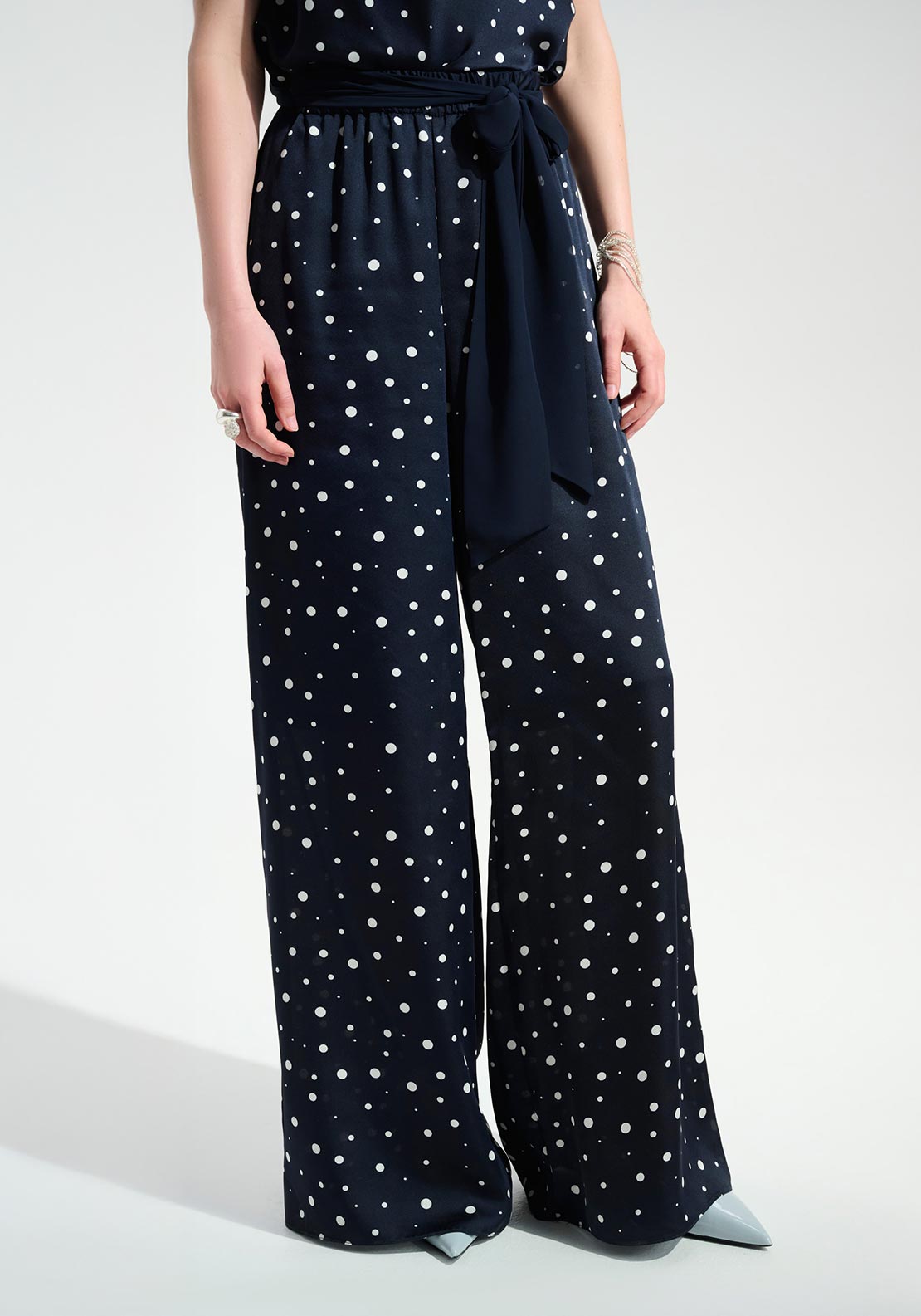 Joseph Ribkoff Hight Waisted Polka Dot Trousers, Navy