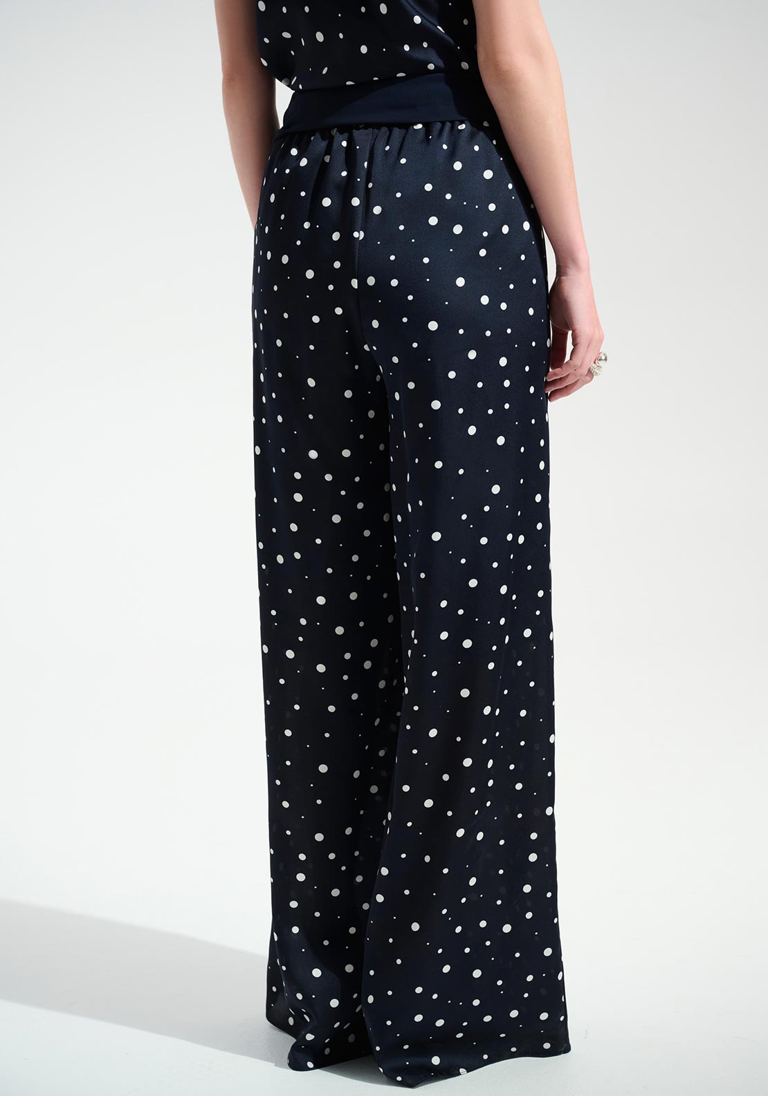 Joseph Ribkoff Hight Waisted Polka Dot Trousers, Navy