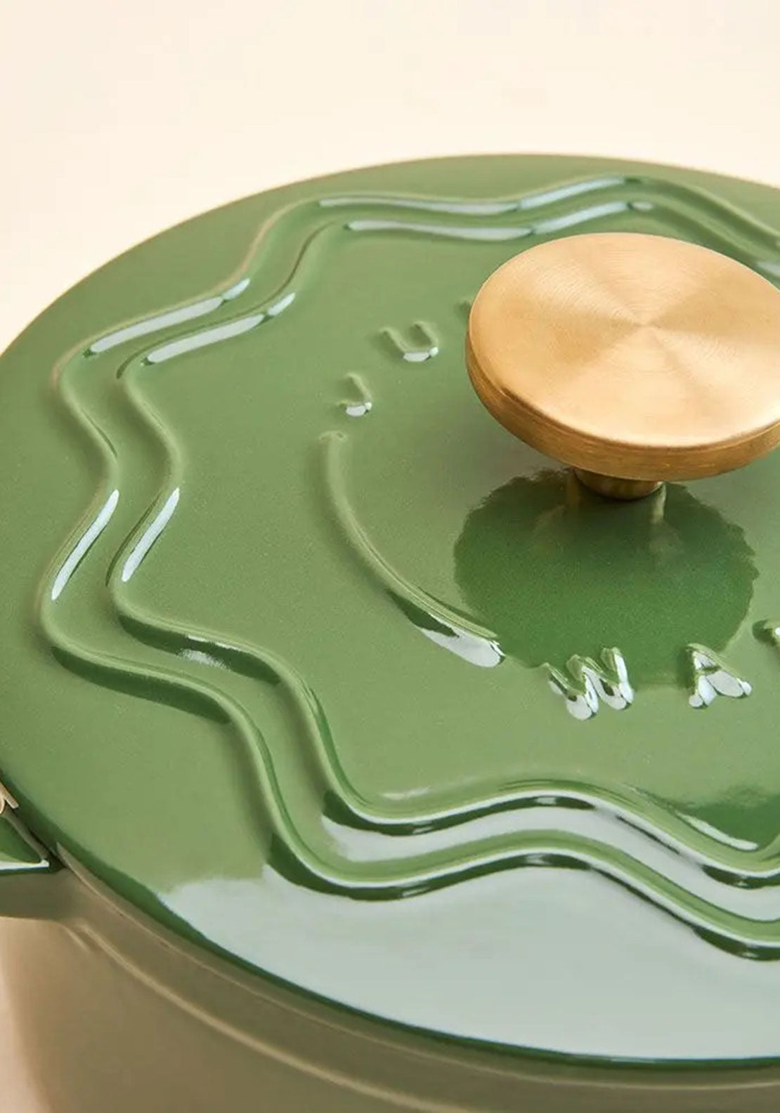 Judgeware enamelled cast iron 20cm casserole green