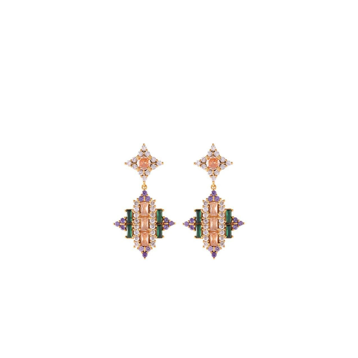 Rebecca Judith Drop Earrings, Gold