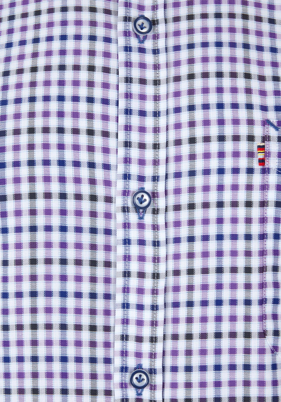Andre Jackson Gingham Shirt, Purple Multi