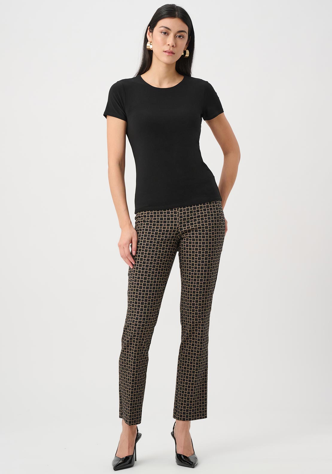 Joseph Ribkoff Silky Knit Fitted T-Shirt, Black
