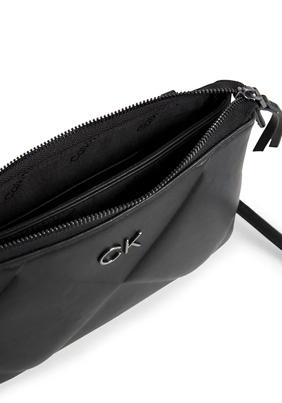 Calvin Klein Quilted Diamond Crossbody Bag, Black