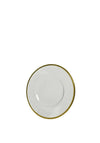 Kaemingk Gold Rim 8” Plate, Clear & Gold