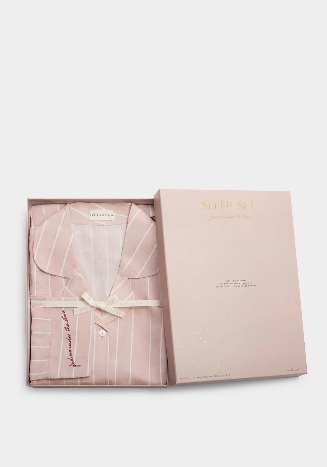 Katie Loxton Stripe Pyjama Set, Pink