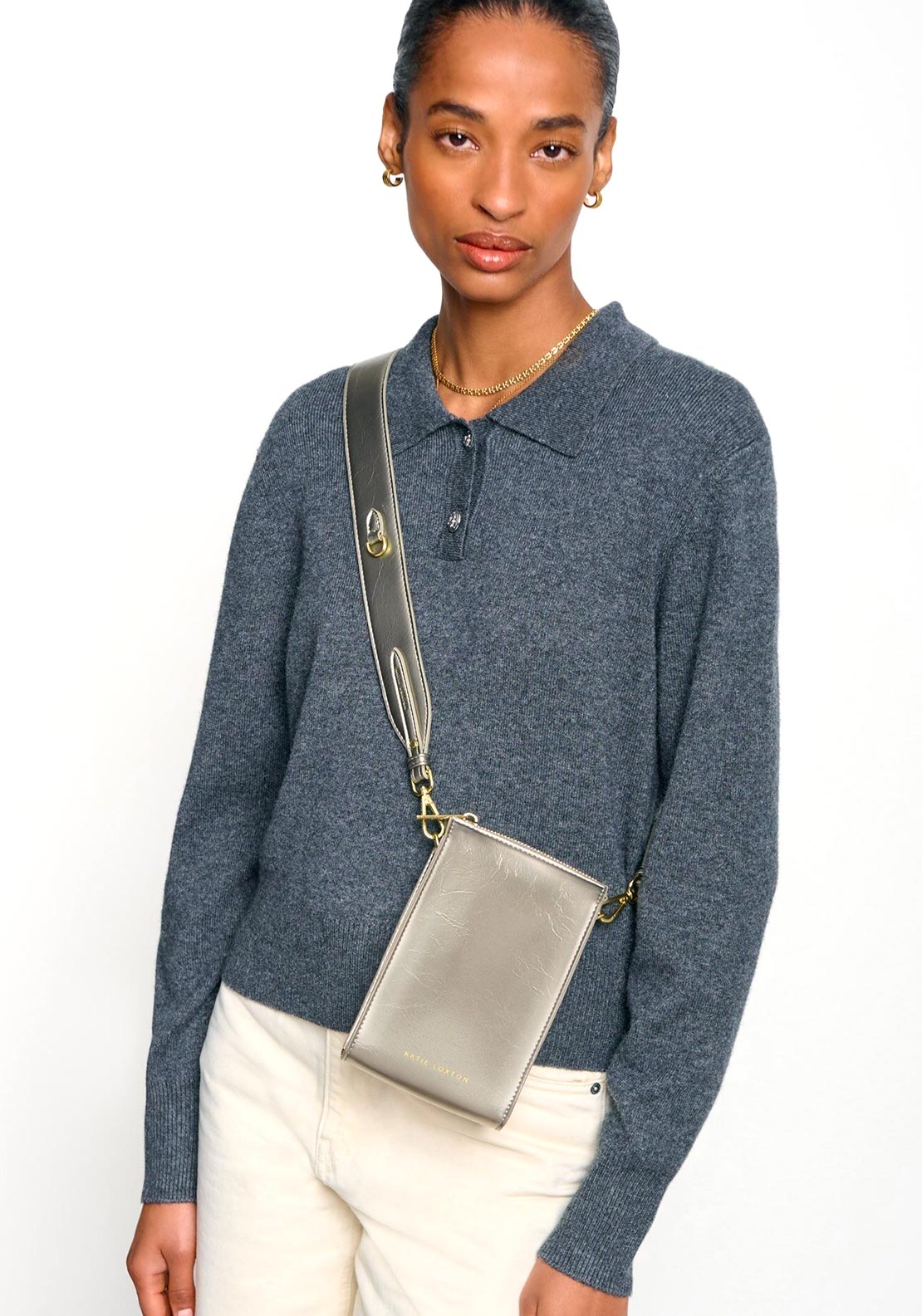 AVERY SLM CROSSBODY BAG Pewter