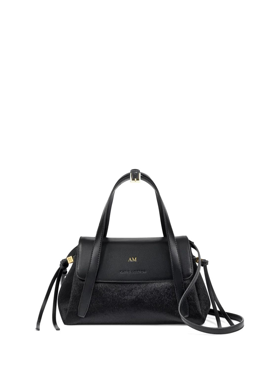 Katie Loxton Alyssa Small Faux Pony Top Handle Bag, Black