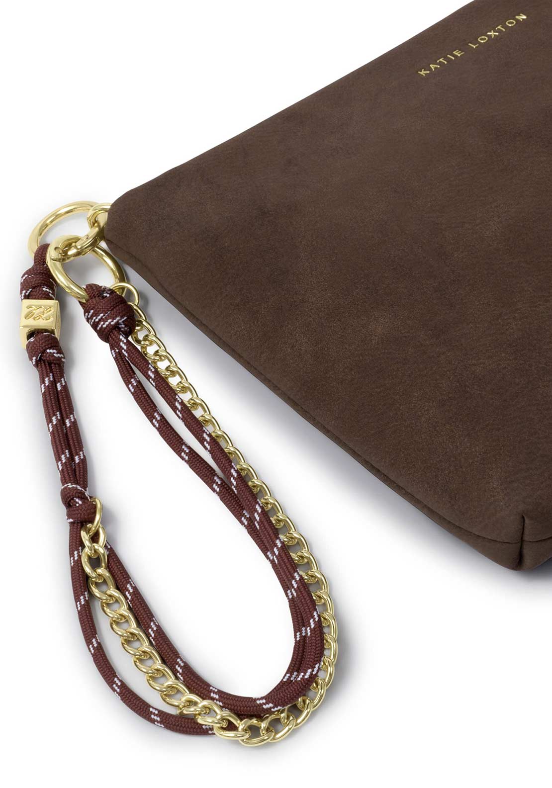 Katie Loxton Cord Small Suedette Shoulder Bag, Brown